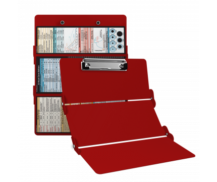 WhiteCoat Clipboard® Trifold - Red Critical Care Edition